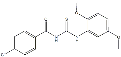 N-(4-chlorobenzoyl)-N'-(2,5-dimethoxyphenyl)thiourea Structure