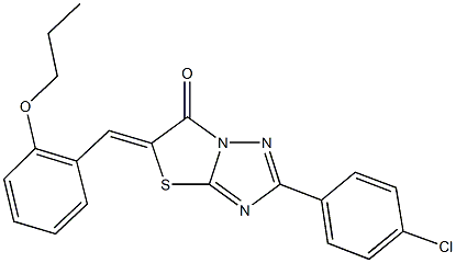 2-(4-chlorophenyl)-5-(2-propoxybenzylidene)[1,3]thiazolo[3,2-b][1,2,4]triazol-6(5H)-one Structure