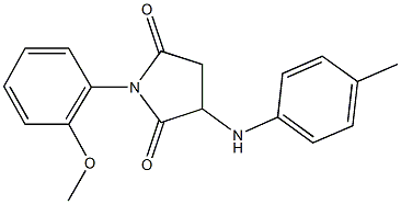 1-(2-methoxyphenyl)-3-(4-toluidino)-2,5-pyrrolidinedione 구조식 이미지