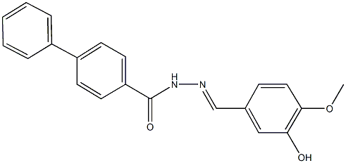 N'-(3-hydroxy-4-methoxybenzylidene)[1,1'-biphenyl]-4-carbohydrazide Structure