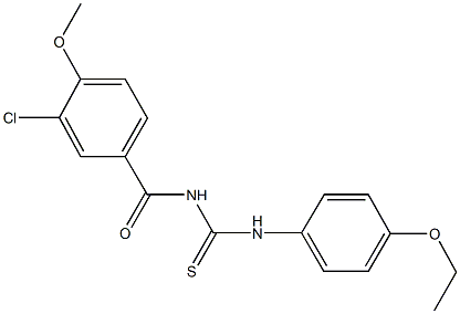 N-(3-chloro-4-methoxybenzoyl)-N'-(4-ethoxyphenyl)thiourea Structure
