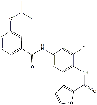 N-{2-chloro-4-[(3-isopropoxybenzoyl)amino]phenyl}-2-furamide 구조식 이미지