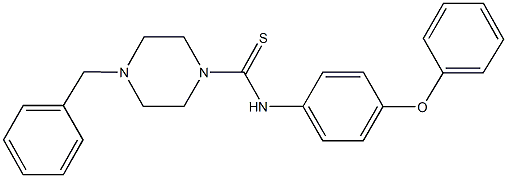 4-benzyl-N-(4-phenoxyphenyl)-1-piperazinecarbothioamide Structure