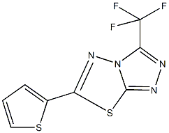 6-(2-thienyl)-3-(trifluoromethyl)[1,2,4]triazolo[3,4-b][1,3,4]thiadiazole 구조식 이미지