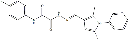 2-{2-[(2,5-dimethyl-1-phenyl-1H-pyrrol-3-yl)methylene]hydrazino}-N-(4-methylphenyl)-2-oxoacetamide 구조식 이미지