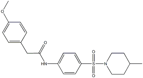 2-(4-methoxyphenyl)-N-{4-[(4-methylpiperidin-1-yl)sulfonyl]phenyl}acetamide Structure