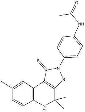 N-[4-(4,4,8-trimethyl-1-thioxo-4,5-dihydroisothiazolo[5,4-c]quinolin-2(1H)-yl)phenyl]acetamide Structure