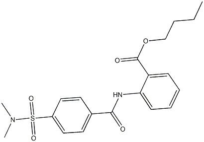 butyl 2-({4-[(dimethylamino)sulfonyl]benzoyl}amino)benzoate Structure