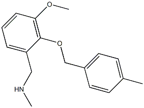 N-{3-methoxy-2-[(4-methylbenzyl)oxy]benzyl}-N-methylamine Structure