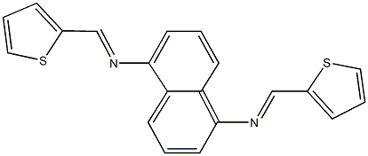 N-(2-thienylmethylene)-N-{5-[(2-thienylmethylene)amino]-1-naphthyl}amine Structure