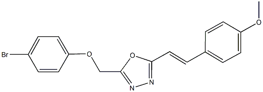 2-[(4-bromophenoxy)methyl]-5-[2-(4-methoxyphenyl)vinyl]-1,3,4-oxadiazole Structure