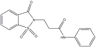 3-(1,1-dioxido-3-oxo-1,2-benzisothiazol-2(3H)-yl)-N-phenylpropanamide 구조식 이미지