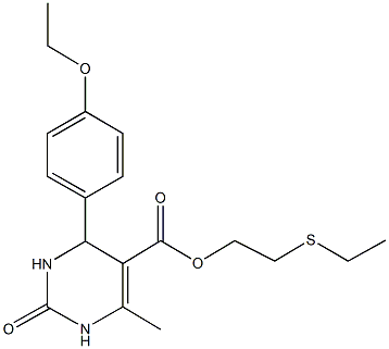 2-(ethylsulfanyl)ethyl 4-[4-(ethyloxy)phenyl]-6-methyl-2-oxo-1,2,3,4-tetrahydropyrimidine-5-carboxylate Structure