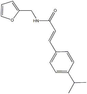 N-(2-furylmethyl)-3-(4-isopropylphenyl)acrylamide Structure