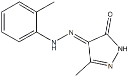 3-methyl-1H-pyrazole-4,5-dione 4-[(2-methylphenyl)hydrazone] Structure