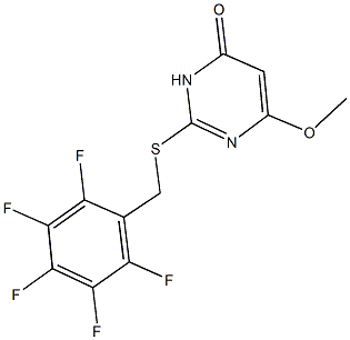 6-methoxy-2-[(2,3,4,5,6-pentafluorobenzyl)sulfanyl]-4(3H)-pyrimidinone 구조식 이미지