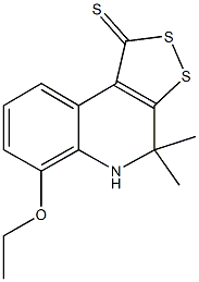 6-ethoxy-4,4-dimethyl-4,5-dihydro-1H-[1,2]dithiolo[3,4-c]quinoline-1-thione Structure