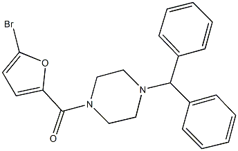 1-benzhydryl-4-(5-bromo-2-furoyl)piperazine 구조식 이미지
