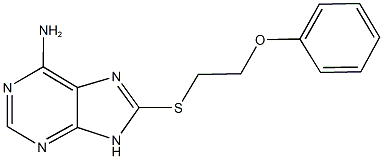 8-[(2-phenoxyethyl)sulfanyl]-9H-purin-6-amine Structure