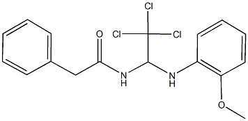 2-phenyl-N-[2,2,2-trichloro-1-(2-methoxyanilino)ethyl]acetamide 구조식 이미지