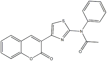 N-[4-(2-oxo-2H-chromen-3-yl)-1,3-thiazol-2-yl]-N-phenylacetamide 구조식 이미지