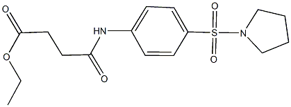 ethyl 4-oxo-4-[4-(1-pyrrolidinylsulfonyl)anilino]butanoate 구조식 이미지