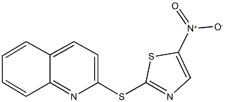 2-({5-nitro-1,3-thiazol-2-yl}sulfanyl)quinoline 구조식 이미지