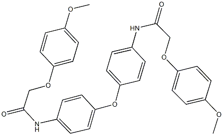 2-(4-methoxyphenoxy)-N-[4-(4-{[(4-methoxyphenoxy)acetyl]amino}phenoxy)phenyl]acetamide 구조식 이미지