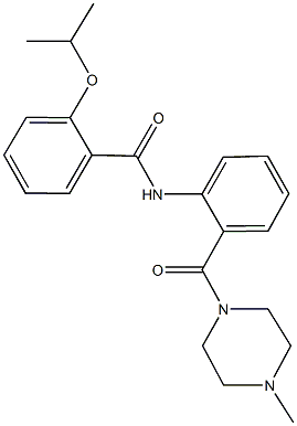 2-isopropoxy-N-{2-[(4-methyl-1-piperazinyl)carbonyl]phenyl}benzamide 구조식 이미지