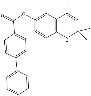 2,2,4-trimethyl-1,2-dihydro-6-quinolinyl [1,1'-biphenyl]-4-carboxylate Structure