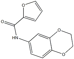 N-(2,3-dihydro-1,4-benzodioxin-6-yl)-2-furamide 구조식 이미지