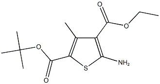 2-tert-butyl 4-ethyl 5-amino-3-methyl-2,4-thiophenedicarboxylate Structure