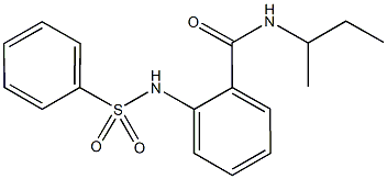 N-(sec-butyl)-2-[(phenylsulfonyl)amino]benzamide Structure