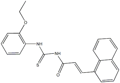 N-(2-ethoxyphenyl)-N'-[3-(1-naphthyl)acryloyl]thiourea 구조식 이미지