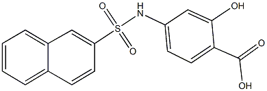 2-hydroxy-4-[(2-naphthylsulfonyl)amino]benzoic acid Structure