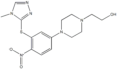 2-(4-{4-nitro-3-[(4-methyl-4H-1,2,4-triazol-3-yl)sulfanyl]phenyl}-1-piperazinyl)ethanol Structure