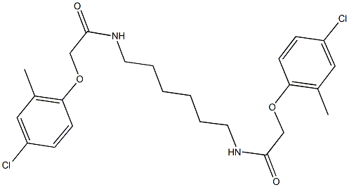 2-(4-chloro-2-methylphenoxy)-N-(6-{[(4-chloro-2-methylphenoxy)acetyl]amino}hexyl)acetamide 구조식 이미지