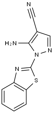 5-amino-1-(1,3-benzothiazol-2-yl)-1H-pyrazole-4-carbonitrile Structure