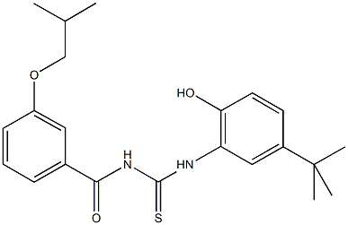 N-(5-tert-butyl-2-hydroxyphenyl)-N'-(3-isobutoxybenzoyl)thiourea Structure