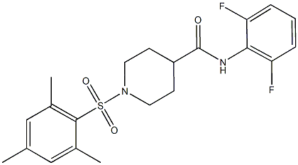 N-(2,6-difluorophenyl)-1-(mesitylsulfonyl)-4-piperidinecarboxamide 구조식 이미지