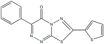 3-phenyl-7-(2-thienyl)-4H-[1,3,4]thiadiazolo[2,3-c][1,2,4]triazin-4-one 구조식 이미지