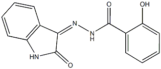 2-hydroxy-N'-(2-oxo-1,2-dihydro-3H-indol-3-ylidene)benzohydrazide 구조식 이미지