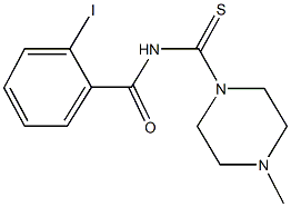 2-iodo-N-[(4-methyl-1-piperazinyl)carbothioyl]benzamide 구조식 이미지