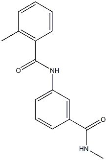 2-methyl-N-{3-[(methylamino)carbonyl]phenyl}benzamide Structure