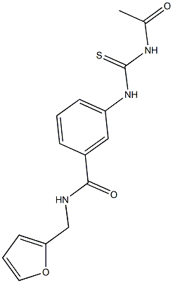 3-{[(acetylamino)carbothioyl]amino}-N-(2-furylmethyl)benzamide 구조식 이미지