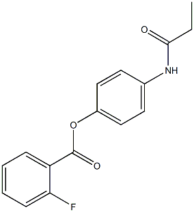 4-(propionylamino)phenyl 2-fluorobenzoate Structure