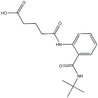 5-{2-[(tert-butylamino)carbonyl]anilino}-5-oxopentanoic acid 구조식 이미지
