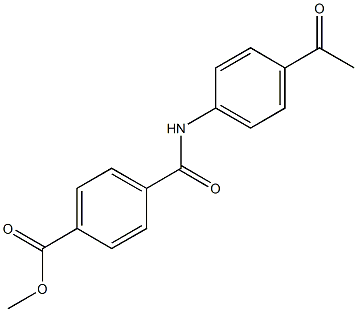 methyl 4-[(4-acetylanilino)carbonyl]benzoate 구조식 이미지