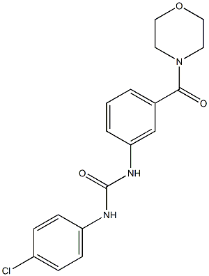 N-(4-chlorophenyl)-N'-[3-(4-morpholinylcarbonyl)phenyl]urea Structure