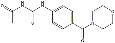 N-acetyl-N'-[4-(4-morpholinylcarbonyl)phenyl]thiourea Structure